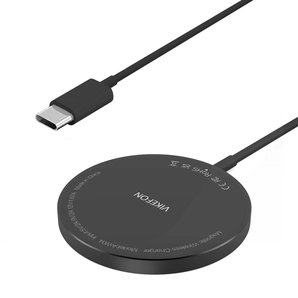 Caricatore Wireless Qi 15W Fast Charge – Base di Ricarica Universale per iPhone, Samsung e Android