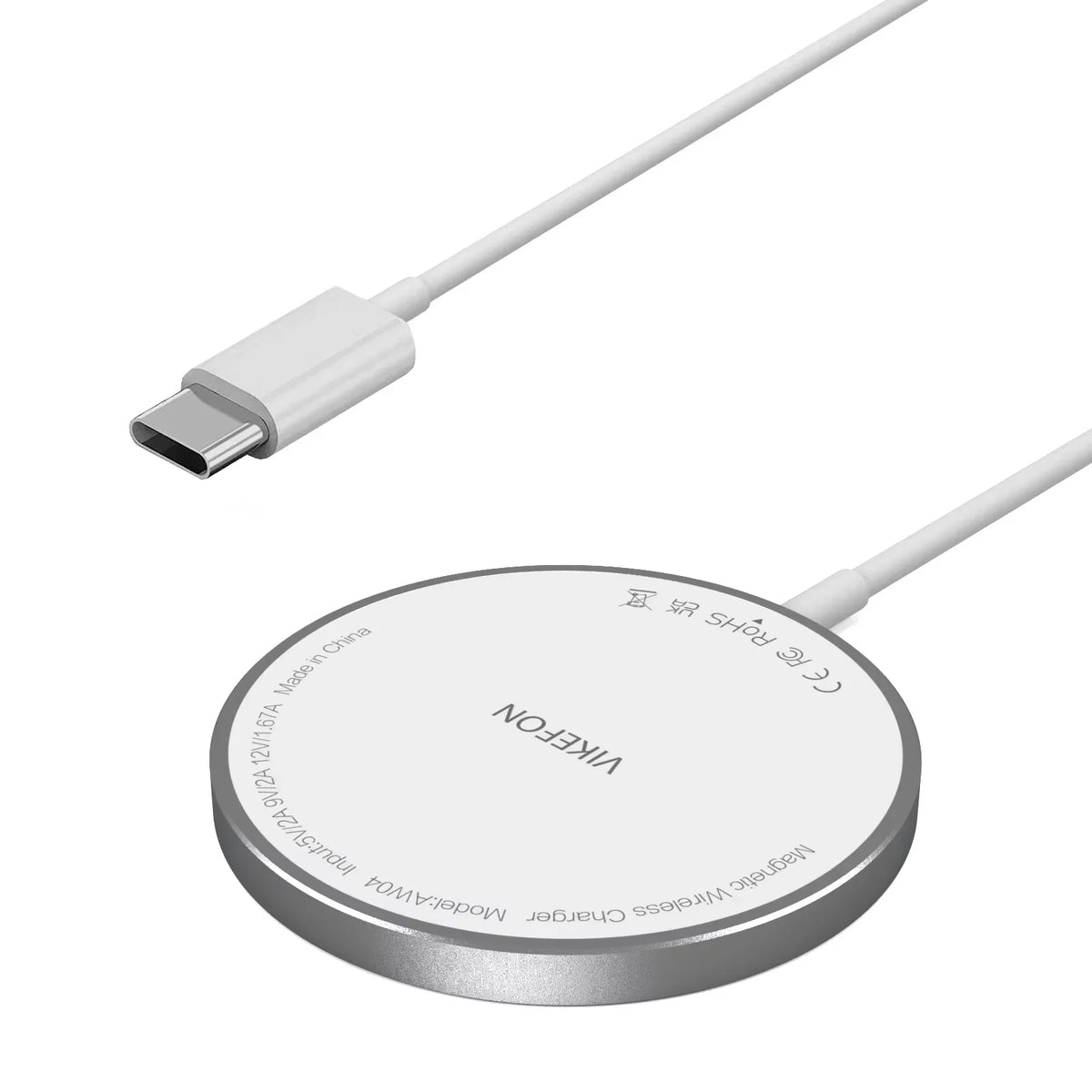 Caricatore Wireless Qi 15W Fast Charge – Base di Ricarica Universale per iPhone, Samsung e Android