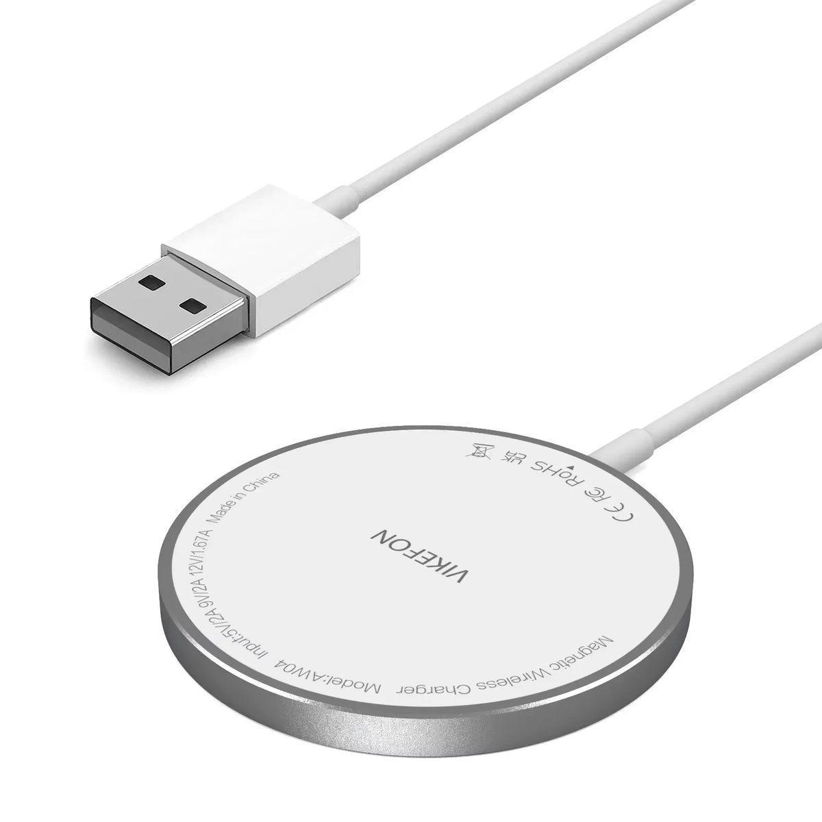 Caricatore Wireless Qi 15W Fast Charge – Base di Ricarica Universale per iPhone, Samsung e Android